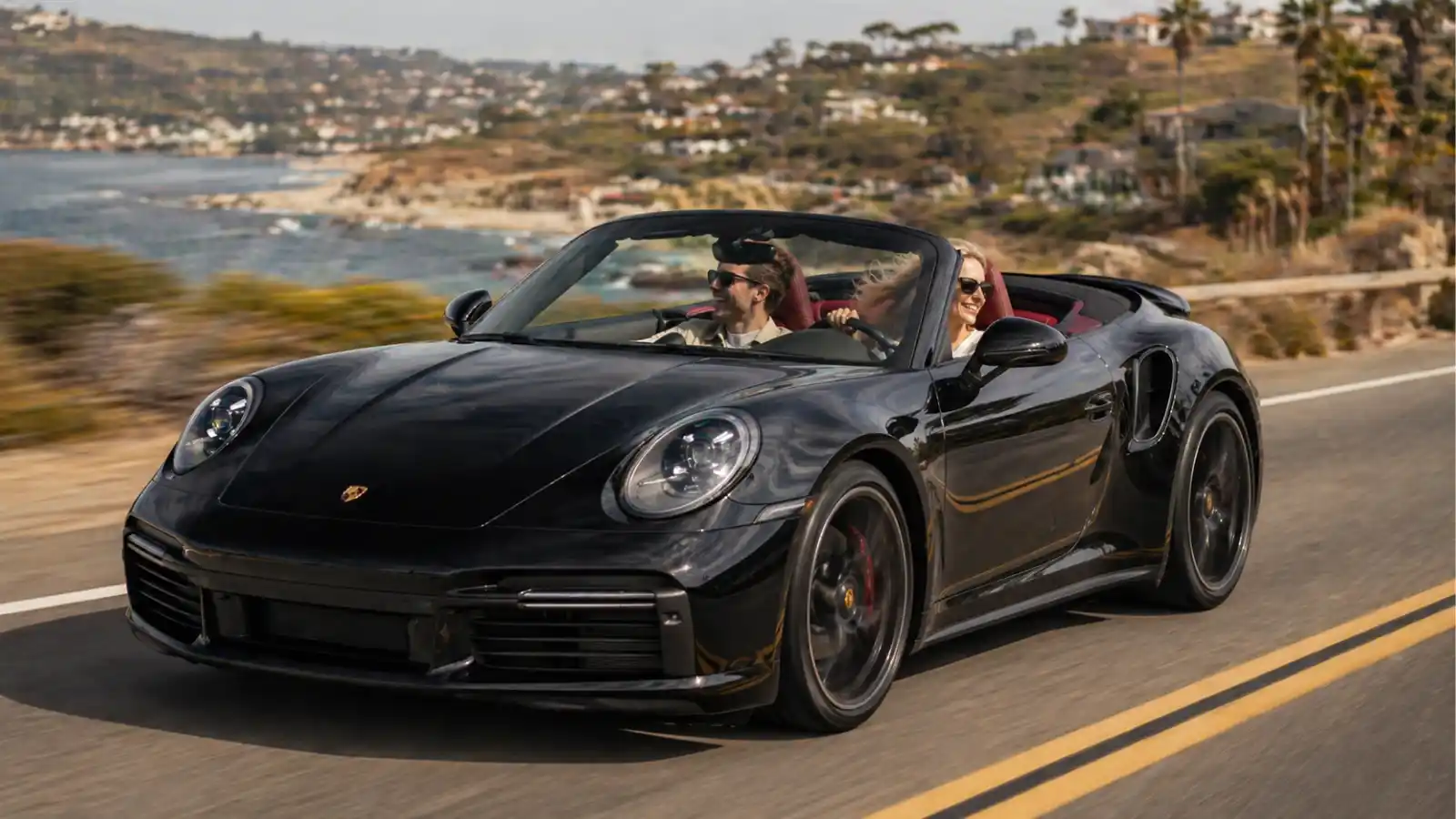 Auto Insurance Hero Slide Showing a Porsche Cabriolet